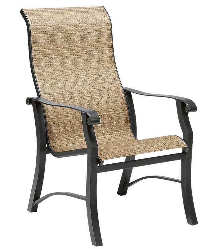 Cortland Sling Aluminum High Back Dining Chair by Woodard - Image 2